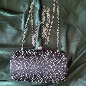 Elegant Black Beaded Clutch